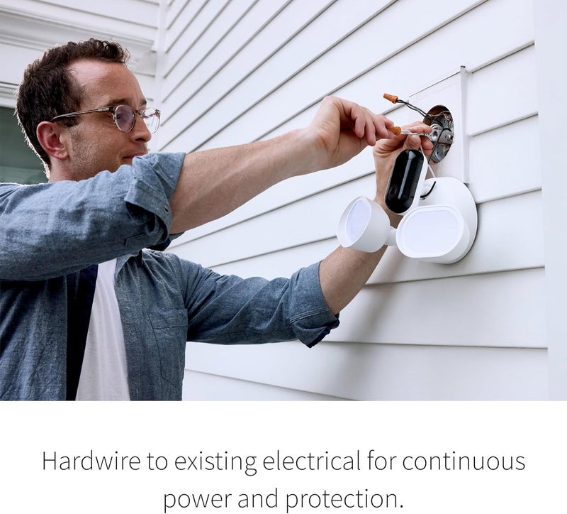 ARLO Wired Floodlight Camera, Home Security Camera with 2K Video and HDR, 2000 Lumens, Integrated Siren, Weather-Resistant, Color Night Vision, 160º Field of View, 2-Way Audio, White (2025) - Image 3